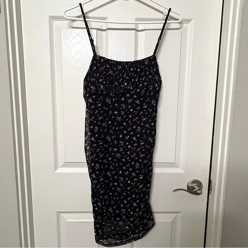 Black floral dress